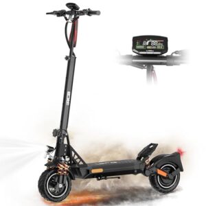 RCB D5 Elektroroller, E-Scooter mit Straßenzulassung (ABE), 90-100KM Reichweite, 20.8Ah Batterie, 500W Motor, 10 Zoll Flatproof-Reifen, APP-Steuerung, Doppelter Stoßdämpfung, Faltbar Elektro-Roller