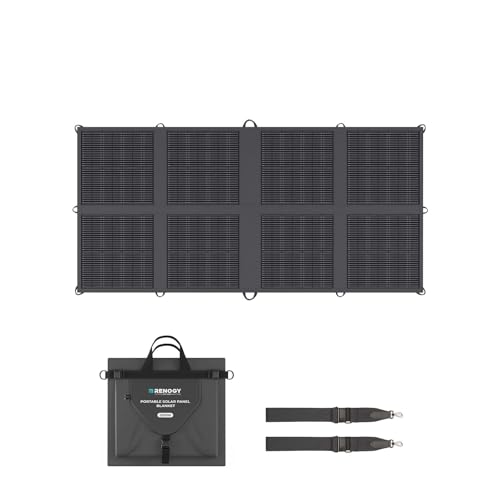 Renogy Faltbares Solarpanel Decke 200W, N-Typ 25% Hoher Wirkungsgrad, leichtgewichtiger Tragbar Faltbar Solarmodul für Netzunabhängige Outdoor-Aktivitäten, SUV, Wohnmobil, Marine, Camping, IP65
