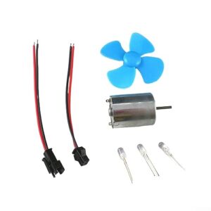 SPORTARC Windkraftanlage Generator Kit Dynamo Generator DC 0-20V Gerador Energia - Vielseitiger Motoreinsatz (Motor mit gewöhnlichem Power-Motor betreiben) - Windbetrieben - 12 Watt - Schwarz