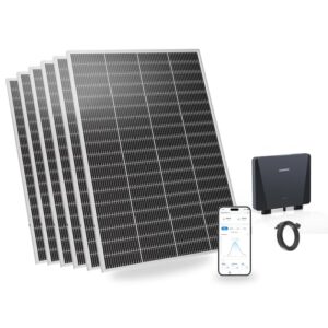 SUNSHARE Ray Lite 1200W Balkonkraftwerk Ohne Halterung – komplett Steckdose N-Typ Solarmodule 25 % Effizienz – 800W Mikro-Wechselrichter mit WIFI & AC Kabel – Basic Kit PV Solaranlage Komplettset