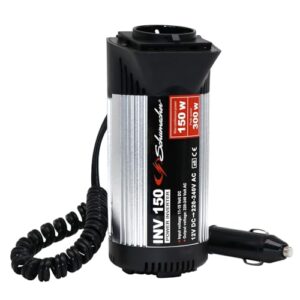Schumacher INV 150 Spannungswandler Modifizierter Sinus-Wechselrichter 12V DC > 220V/240V AC - Dauerleistung 300 W - Überspannungs-, Unterspannungs-, Überlast- und Thermoschutz - Lüfter - Geräuschlos