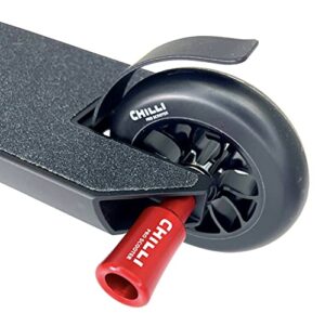 Chilli Barrel Stunt-Scooter Pegs Park Trick Tret Roller Grind Stangen mit Achsen (+ Fantic26 Sticker) Rot