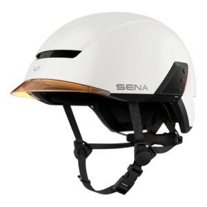 Sena U1 E-Bike Smart Fahrradhelm mit Mesh 2.0 Intercom (Mattweiß, M)