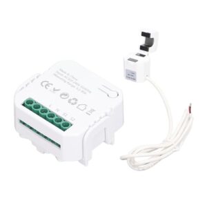 Smart Energy Meter, Smart Electricity Monitor für ZigBee Stromverbrauchsmonitor mit Echtzeitmessung, Fernbedienung, Sicherheitsfunktionen und Datenanalyse (für Tuya) (WHITE)