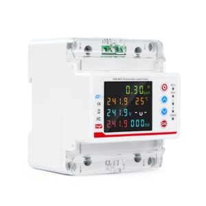 Smart WiFi Energiezähler, DIN Schienen Energiezähler, 2P 100A Tuya WiFi Smart bidirektionaler Energie Leistungsmesser Leckage Über Unter Spannungsschutz für Haus, Wohnung