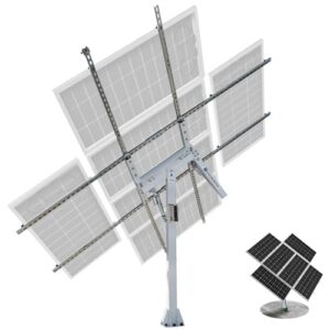 ECO-WORTHY Solarpanel Halterung Zweiachsiges Tracking-System(Steigerung um 40% Leistung) mit Tracker-Controller, komplettes Solar-Tracker-Kit, ideal für verschiedene Solarmodule, für Hof/Farm/Feld