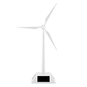 Zerodis Solar Powered 3D Windmühle aufgebautes Modell Craft Kinder Kinder Bildung Lernen Spaß Spielzeug ABS-Kunststoffe Wind Turbine Weiß für Home Desktop Decor Garten
