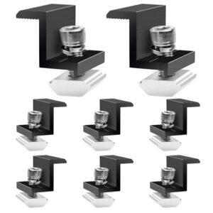 8 Stück Solarmodul Halterung Endklemme 30mm Schwarz, PV Modul Endklemmen, Solarpanel Halterung, Aluminiumlegierung Halterung Solarpanel, Befestigung Solarmodul für Dächer, Böden, Camping, Wohnwagen