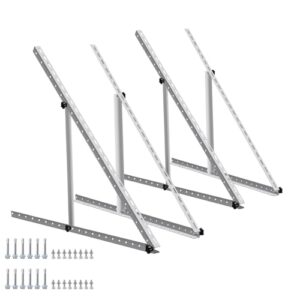 ECO-WORTHY Solarmodul Halterung,2 Paare 1140mm Solarpanel Halterung Balkonkraftwerk für Solarpanel,Adjustable 0-90° Halterung für Flachdach,Garten