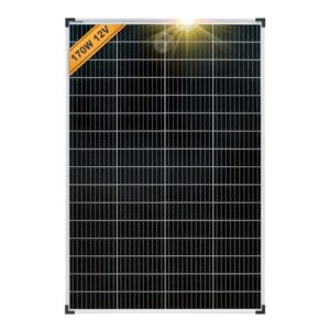 enjoy solar® Monokristallines Solar panel deal für Wohnmobil, Gartenhäuse, Boot (Mono 170W)