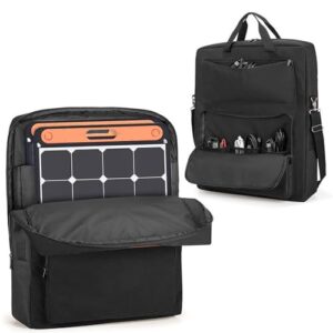 Yallmie Tasche für Solarpanel, Faltbare Solarmodul Tasche für Solarpanel 100/200 Watt Solarpanel Solarpanel Aufbewahrungstasche Tragbare Solarpanel mit Schultergurt, 64,8 * 55,9 * 11,4cm