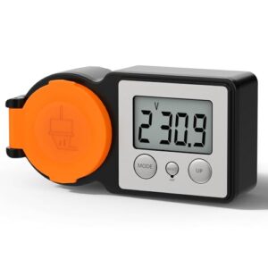 GreenSun Stromzähler für Steckdose Energiekostenmessgerät - Stromkostenmessgerät Outdoor IP44 Stromzähler für Balkonkraftwerk Einspeisemessgerät Watt Volt kWh Messgerät Einspeisung Messen