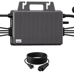 TSUN Mikro-Wechselrichter 2000W TSOL-MS2000 für Balkonkraftwerk, IP67 wetterfest, 4 MPPT, Bluetooth & WiFi, inkl. 5m Anschlusskabel, Micro Inverter