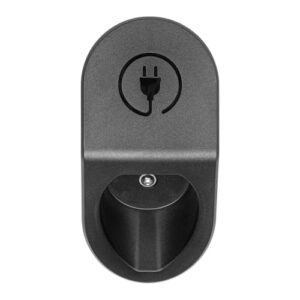 TechniSat TECHNIVOLT Kabel- und Steckerhalter Typ 2 (Wandhalterung für Ladekabel, Kabelaufhängung und Stecker-Halterung in einem, mit Montagezubehör) schwarz/weiß