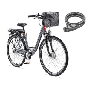 TELEFUNKEN E-Bike 28 Zoll Fahrrad für Damen & Herren | Pedelec Citybike mit 7-Gang Nabenschaltung | Rücktritt | Elektrofahrrad 250 W Frontmotor | 468 Wh Li-Ion-Akku | EBike Multitalent RC657