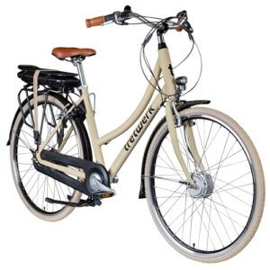 Tretwerk Aurora E Bike 28 Zoll Pedelec Damen Herren 155-185 cm Elektrofahrrad 522 Wh E Fahrrad Damenfahrrad 7 Gang (Elfenbein, 50 cm)