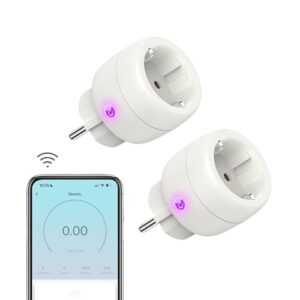 UCOMEN Wlan Steckdose mit Strommessung, TÜV-zertifiziert, Alexa Smarte Wifi zeitschaltuhr stromzähler Steckdosen,2.4GHz, Smart Life APP, 2er Pack