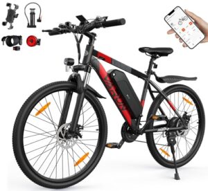 VARUN E-Bike 24"/26"/27.5" E-Mountainbike mit Abnehmbarer 36V 8Ah/36V 10,4Ah/48V 12,5Ah Akku 250W Motor 25km/h und Shimano 21-Gang Elektrofahrrad StVO-Konform Ausdauer 55-70km Herren und Damen