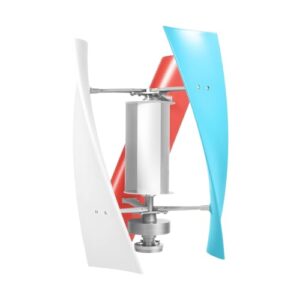 Vertikale Windturbine 400W Kleine Windturbine 0,6 m mit drei farbigen Glasfaserflügeln & kernlosem Permanentmagnet-Generator flüsterleiser Windgenerator für Gartenhaus, Boot und Tiny House