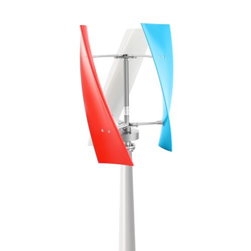 Windkraftanlage Vertikale Windturbine Windgenerator 400w 24v, Windturbinengenerator Windkraftanlagen mit Steuergerät, 3-Phasiger Wind Turbine Generator Kleinwindkraftanlage, Farbe