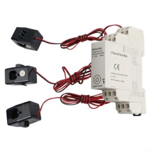 3 Phasen WIFI Smart Meter Monitor Elektrisches Messgerät mit Stromwandler LCD Display Digital WiFi Smart Meter 100A für Haushaltsgeräte Solar Net Metering
