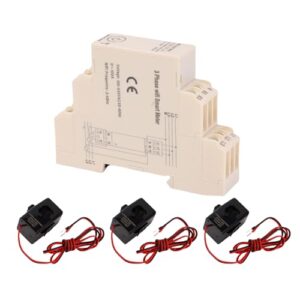 Eujgoov Intelligentes WLAN-Energiemessgerät, ABS-Material, Echtzeitüberwachung mit 3 Stromsensoren, Ideal für den Privaten und Gewerblichen Gebrauch