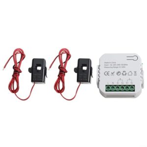 FACAIIO Intelligentes Energiemessgerät mit 2-K-Spannungsüberwachung, 0,2 A-80 A Strombereich, Summer-Alarm für Tuya-kompatible WLAN-Steuerung