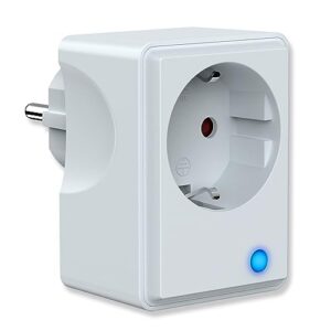 Wlan Steckdosen mit Strommessung, Smart Home Wlan Zeitschaltuhr und Stromzähler Steckdose Funktionieren mit Alexa und Google Home, Smart Life APP, 16A/3680W, Grau,1 Pack