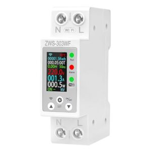 Stromzähler wlan smart meter 63A digital stromzähler hutschiene wechselstromzähler 1 phasig AC 80-300V Leckageschutz Überspannungsschutz und Überlastschutz ZWS-303WF