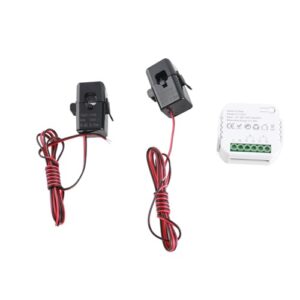 Aumotop Intelligentes WLAN-Energiemessgerät für -App, Echtzeit-Stromüberwachungsmessgerät für Zuhause/Büro mit CT, Einfache Installation