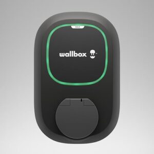 Wallbox Pulsar Max Ladegerät für Elektrofahrzeuge, 7,4 kW, Typ 2, WLAN, Bluetooth, OCPP, Erdungsschutz, Steckdose (mit Auslöser), einfach zu installierendes Design, kompatibel mit Google Home und