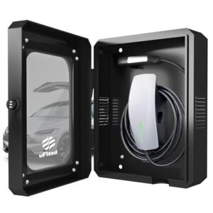Ufixed Schutzbox für Wallbox – Abschließbares, wetterfestes Gehäuse mit Sichtfenster und Kabelhalter, passend für Tesla Gen 3 Wall Connector