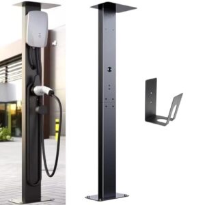 LOTHID Wallbox Stand Standmontagepfosten Standsäule für Wallbox Ladestationen für Elektroautos 1-Side (Schwarz) Größe: 140 * 24 * 15cm