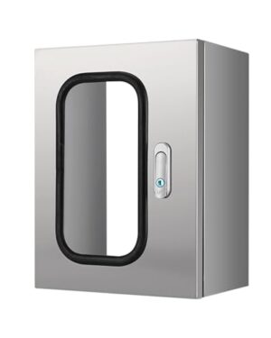 Elitix Wallbox Standfuß Edelstahl-Ladebox für Elektrofahrzeuge mit Sichtfenster, Wasserdichtes Ladekabelschutzgehäuse, Tesla-Wandladeabdeckung für Die Garage(30x40x20cm/11.8x15.7x7.8in)