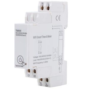 TM608 Einphasen-Energiezähler, 2,4 GHz WiFi Smart Timer Meter Stromzähler 16 A 100-240 V LCD-Wattzähler,Andere Kraftgeräte