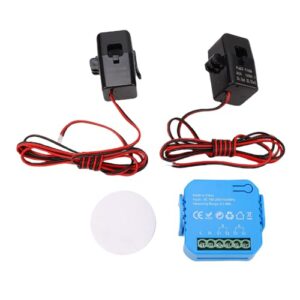 Fafeicy WiFi Smart Energy Meter Drahtloser Strommonitor mit 2-Wege-Überwachung von Echtzeitdaten für Solar-PV-Systeme und Heimnetznutzung