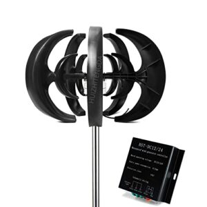 HUIZHITENGDA 220v,2000W-4000W geräuscharme kleine Windkraftanlage für den Heimgebrauch, 12V-220V Vertikaler Windturbinengenerator für Windkraft und Solarsysteme (Schwarz)