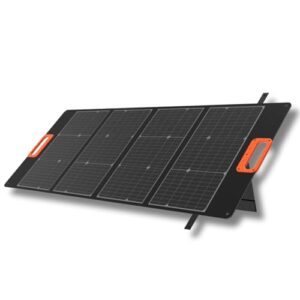 YARD FORCE 100W Solarmodul, LX SPP10, faltbar, tragbar, kompakt, leicht, wasserdicht, Steckdose, USB-/QC-Anschlüsse für schnelle Energieerzeugung. Ideal für Camping, Outdoor-Aktivitäten oder zuhause.