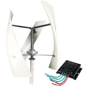 ZenSeFarin 3000W geräuschlos Vertikale Magnetische Levitation Aufrechte Windturbine,12V 24V 48V mit Wasserdichtem Laderegler 3 Blätter Windturbine für Haus Camping,24V