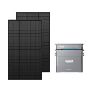 Zendure SolarFlow Balkonkraftwerk mit Speicher, Hyper 2000 mit 1800W Solar Eingang, 1200W AC-Laden, 1200W Ausgang, Eingebaute Mikrowechselrichter, TOU, AB2000X 1920Wh, 860W bifacial Solarpanel