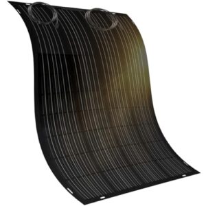 doitBau flexibles Solarmodul – Solar Panel Full‑Black Rückbox – ultradünn 2 mm 1,9 kg 200W verschattungsresistent begehbar wasserfest – 1352 x 770 mm für Wohnmobil Boot Balkon Dach