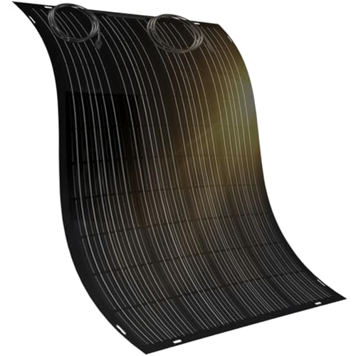 doitBau flexibles Solarmodul – Solar Panel Full‑Black Rückbox – ultradünn 2 mm 1,9 kg 200W verschattungsresistent begehbar wasserfest – 1352 x 770 mm für Wohnmobil Boot Balkon Dach