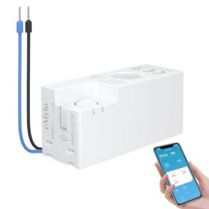 eMylo Smart Wifi Energiemessgerät Mini-Stromverbrauchsmessgerät 99% hohe Genauigkeit 1 Phasen Echtzeit-Stromverbrauchszähler Überlastschutz für Haus/Wohnung, Smart life Tuya App Control