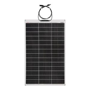 enjoy solar® ETFE Marine 100W 12V Semiflexibles Monokristallines Solarmodul, 182 * 182mm PERC Solarzellen mit 10 Busbars Solarpanel - ideal für Wohnmobil, Balkonanlage, Gartenhäuse, Boot
