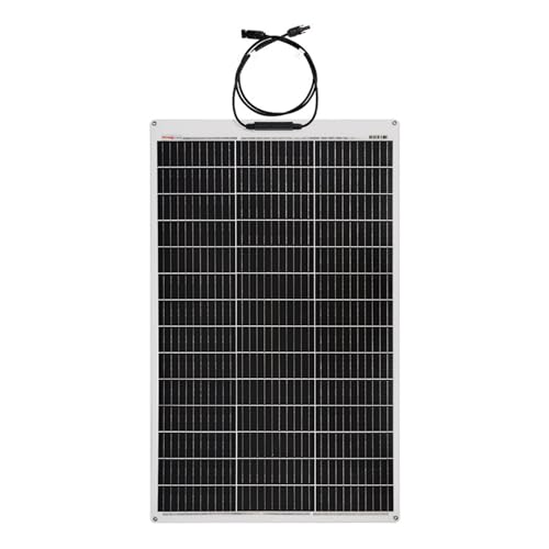 enjoy solar® ETFE Marine 100W 12V Semiflexibles Monokristallines Solarmodul, 182 * 182mm PERC Solarzellen mit 10 Busbars Solarpanel - ideal für Wohnmobil, Balkonanlage, Gartenhäuse, Boot