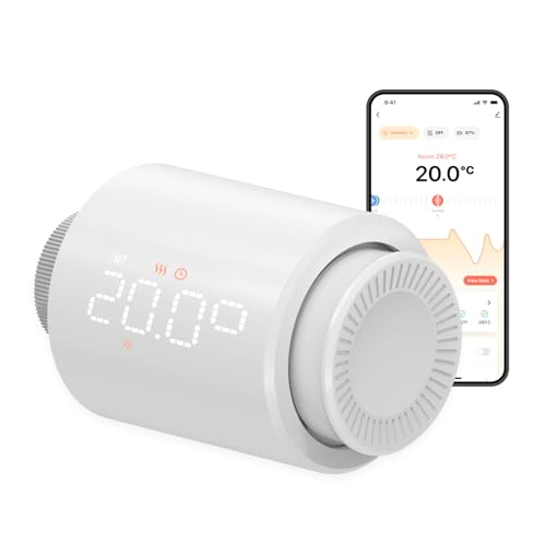 ezAIoT Smart Heizkörperthermostat WLAN – Programmierbares Heizkörperventil mit Tuya-Fernbedienung, Temperatursensor und App-Steuerung für optimale Heizungsregelung-EZ-TRV702W