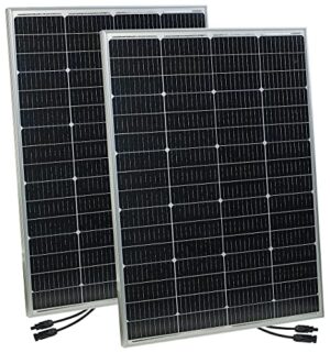 revolt Solarplatten: 2er-Set mobile monokristalline Solarmodule, 36 V, 150 W, MC4-komp. (Balkonkraftwerk-Solarpanel, Solarmodul für Balkonkraftwerk, Solarkonverter)