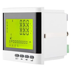 Multifunktions 3-Phasen-programmierbares Elektrizitätsmessgerät, Digital LED-Amperemeter, Voltmeter, 12 X 11 X 10, 3-Phasen-Energiemesser, WLAN, Drei-Phasen-Klemmmessgeräte