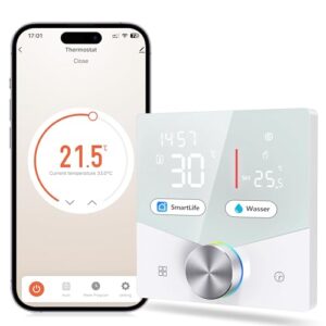 LincoSoft Smart Thermostat Fussbodenheizung Wasser WiFi Raumthermostat Digital Smart Kompatibel mit Alexa, Google Home Energie sparen, einfache Installation 2,4GHz WiFi 5A