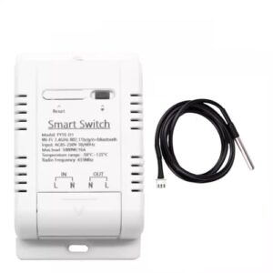 MHCOZY WiFi Temperaturregler Sensormodul, Tuya App Wireless Remote 16A Smart Switch mit Leistungsmesser,Arbeit mit Alexa Google